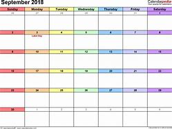 Image result for September 2018 Monthly Calendar Printable Free PDF