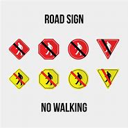 Image result for No Walking Sign Clip Art