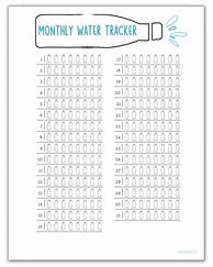 Image result for 30-Day Water Tracker