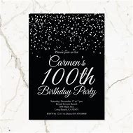 Image result for 00Th Birthday Invitation Silver and Black