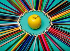 Image result for Colored Pencil Apple