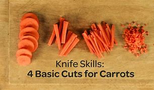 Image result for Basic Knife Vegetable Cuts