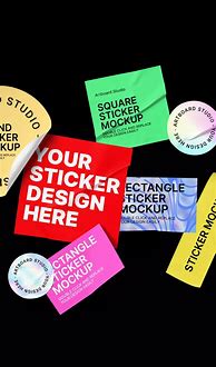 Image result for Sticker Mockup Free Template