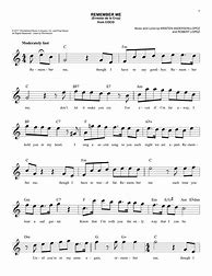 Image result for Remember Me Coco Sheet Music