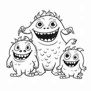 Image result for Coloring Pages of Monsters