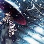 Image result for Anime Girl in Snow at Night