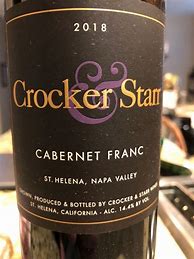 Image result for Crocker Starr Cabernet Franc Napa Valley