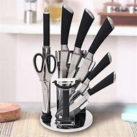 Image result for Stainless Steel Knife Set with Holder