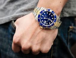 Image result for Rolex Submariner Blue On Wrist