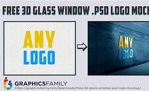 Image result for 3D Glass Window Mockup