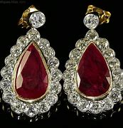 Image result for Ruby Diamond Earrings