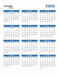Image result for 2006 Calendar Printable