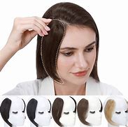 Image result for Hair Extensions Clip On Bangs