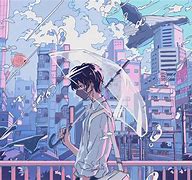 Image result for Anime Boy with Mask Under Umbrella