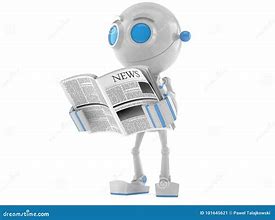 Image result for Robot Reading Newspaper