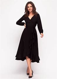 Image result for Black Wrap Dress