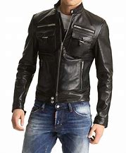 Image result for Man Leather Motorcycle Jacket