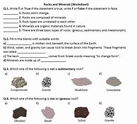 Image result for Difference Between Rocks and Minerals Worksheet