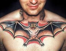 Image result for Bat Chest Tattoo