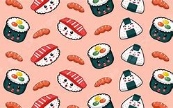 Image result for Sushi Salmon Wallpaper Pastel