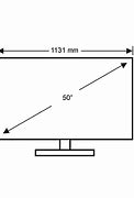 Image result for 50 Inch TV Measurements