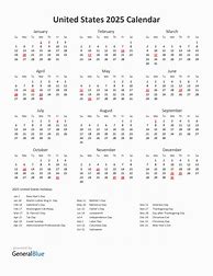 Image result for 2025 Calendar with Holidays USA Printable
