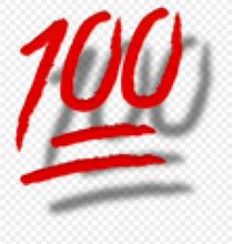 Image result for Red 100 Emoji