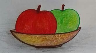 Image result for Apple Fruit Still Life Drawing