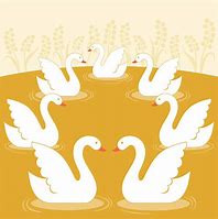 Image result for 7 Swans a Swimming Cartoon