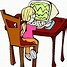 Image result for Parent On Computer with Child Clip Art