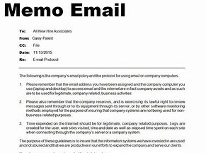 Image result for Email Memo Template