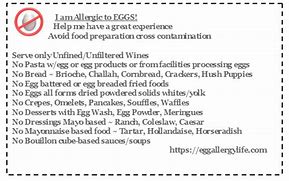 Image result for Egg Allergy Sign