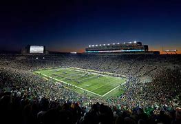 Image result for Notre Dame Stadium at Night