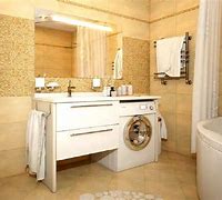 Image result for Washing Machine in Bathroom