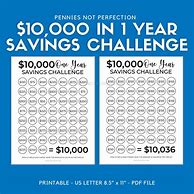 Image result for $1000 Money Challenge Print