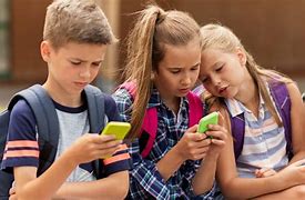 Image result for Kids On Cell Phones at School