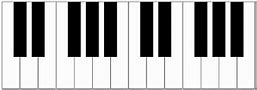 Image result for Piano Keyboard Image 2 Octaves