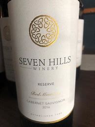 Image result for Seven Hills Cabernet Sauvignon Reserve Red Mountain