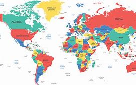 Image result for World Map Boardered Countries