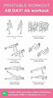 Image result for Printable Workout AB Day