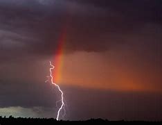 Image result for Lightning Strikes Rainbow