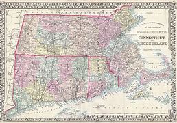 Image result for 1860 Map Rhode Island