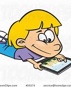 Image result for Teenager Using iPad Clip Art