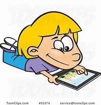 Image result for Playing iPad Cartoon