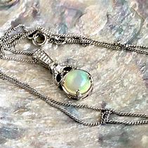 Image result for Opal Necklace Silver Chain