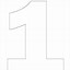 Image result for Outline of Numeral 1