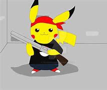 Image result for Pikachu with Gun