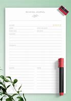 Image result for Book Journal Template