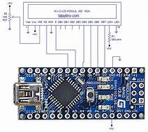 Image result for LCD 1602 Wiring with Arduino Nano