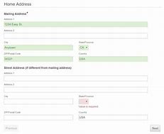 Image result for Street Address Form